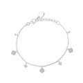wholesale S925 Sterling Silver Mini Four-Leaf Clover Necklace and Bracelet Set for Women, French Elegant Luxury Sweet Gift-0-7