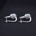 wholesale S925 silver fashion sky blue topaz earrings,-0-2