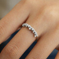S925 Sterling Silver Hip-hop Crown Ring with Moissanite for Women-0-1