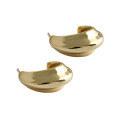 wholesale S925 Sterling Silver Gold Plated Minimalist Concave-Convex Smooth Surface Small Earrings for Women-0-4