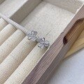 wholesale S925 silver maker's stud earrings with diamond inlaid clover love design, exquisite niche elegant high-end earrings for girlfriend-0-0