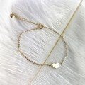 wholesale S925 sterling silver minimalist geometric heart bracelet for women, vintage and delicate with a girly charm-0-1
