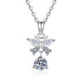 S925 Sterling Silver Moissanite Cross-Border Butterfly Wing Necklace Wholesale-0-3