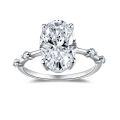 wholesale 18k Gold Plated S925 Silver Classic Oval 45 Carat 8*12mm Moissanite Ring for Women-0-0