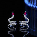 wholesale S925 Sterling Silver Cross-Border Year of the Snake New Drop Snake Ear Studs, Fashionable and Versatile Snake-shaped Ear Jewelry Wholesale-0-0