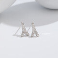 wholesale S925 Sterling Silver Eiffel Tower Earrings for Women, European Style Elegant Cross-Border New Accessory-0-0
