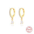 wholesale S925 Sterling Silver INS-style Cross-Border Bestseller Dripping Hoop Earrings with Colorful Diamonds-0-10