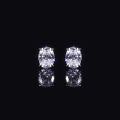 wholesale S925 Sterling Silver European Oval Moissanite Stud Earrings Four-Prong 05/1/2 Carat Oval Shape Minimalist Women's Jewelry-0-0