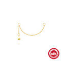 wholesale S925 Sterling Silver Long Chain Earrings with Star-Shaped Diamond Accents-0-12