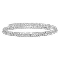 wholesale S925 Sterling Silver Fashion Geometric Engraved Diamond Bracelet, High-End Sense, Small and Niche, Ins Style, Multi-Layer Twisted Silver Bracelet-SS002/Platinum 925 Silver