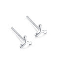 wholesale Sterling Silver S999 Ear Piercing Earrings for Women, Pure Silver Small and Mini Double-ended Ear Studs, Cartilage Ear Studs, Minimalist Ear Piercing Needle Ear Accessories-0-25