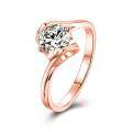 wholesale 9K/10K/14K/18K White Gold, Rose Gold, Yellow Gold 1 Carat Moissanite High-End Wedding Ring, Does Not Fade-0-1