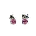 wholesale S925 Sterling Silver Adorable Cat Resin Pink Zircon Earrings, Forest-Inspired Fashionable and Unique Design, Student Style Women's Earrings-0-4