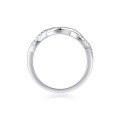 wholesale S925 Silver Fashion Versatile Twist-Edge Ring for Women, Non-Tarnish, Cross-Border Amazon Best-Seller New Style Moissanite Ring-0-4