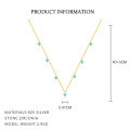 wholesale S925 Sterling Silver Retro Style Turquoise Fishtail Fringe Earrings And Necklace Set,。-0-2