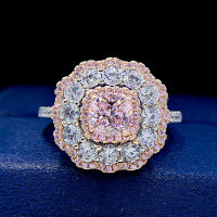 wholesale 18K Gold 2ct Radiant Yellow Diamond Center Stone Ring for Women, Luxurious Simulated Diamond Ring, Drop Shipping-Pink>No. 7