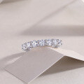 wholesale S925 Sterling Silver Moissanite Full Eternity Ring Cross-border Etsy Best Seller New Style Source Wholesale Ready to Ship Dropshipping-0-1