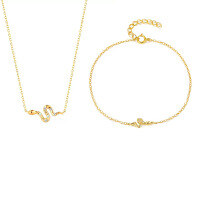 wholesale 925 Sterling Silver Light Luxury High-end Snake-shaped Diamond Inlaid Choker Necklace for Women, Cross-border Exclusive Supply Jewelry Wholesale-Bracelet-Gold 925 Silver