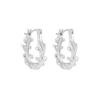 wholesale S925 sterling silver women's earrings with a new, niche, fashionable, and unique U-shaped design featuring irregular cutouts for an elegant and sophisticated look-HEH3059>925 silver