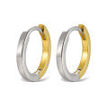 wholesale S925 Silver Plain Hoop Earrings, Two-Tone Silver Ear Hoops, Ins Style Versatile Minimalist High-End Ear Clasps for Women Wholesale-0-5