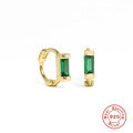wholesale S925 Sterling Silver Ins Square Diamond Ear Clasp with Single Creative Stud, Popular in Europe and America-0-5