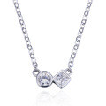 wholesale S925 silver rhinestone new Korean-style fashionable minimalist geometric pendant necklace for women-0-4