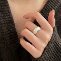wholesale S925 Sterling Silver Irregular Drip Glaze Ring for Women, Small Niche, Light Luxury, Openable, High-end Fashionable Statement Ring-0-3