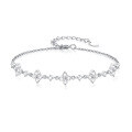 wholesale 925 Sterling Silver Douyin Live Popular Zircon Five-Flower Bracelet, Light Luxury High-End Minimalist Niche Design Hand Jewelry Wholesale-0-4