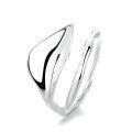 wholesale S925 Sterling Silver Korean Version Ins Minimalist Style Irregular Versatile Open Ring Geometric Simple Line Ring-0-4