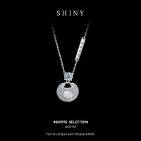 Metal Material: Pure Silver, Moissanite, Fashionable, Minimalist, Creative Women's Necklace, Hot-Selling Cross-Border New Item.-S925 sterling silver with 50 point moissanite