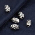 wholesale Sterling Silver Twisted Barrel Bead with Spacer Beads for Vintage DIY Crystal Beading and Handicraft Accessories-0-0