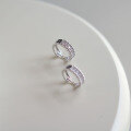 wholesale S925 silver Moissanite full diamond earrings, ear hoops for men and women-0-1