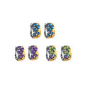 wholesale 925 Silver Gold-Plated Abstract Designer Jewelry Accessory with Natural Amethyst Gemstone Stud Earrings-0-4
