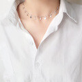 wholesale S925 Sterling Silver YH042 Korean-style Short Collarbone Chain with Unique Five-pointed Star Pendant Necklace for Women-0-2