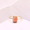 wholesale 10K Gold Japanese-style Light Luxury Jewelry, Summer New Geometric Queen Shell Lace Ring-0-1
