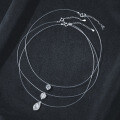 S925 Sterling Silver Mermaid Tear Necklace with Moissanite Pendant and Invisible Chain-0-1