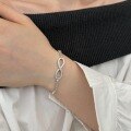 wholesale S925 Sterling Silver INS Style New Women's Bracelet with Exquisite High-End Infinite Symbol Design Mobius Jewelry for Women-0-0