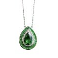 wholesale Sterling Silver New 3ct Teardrop 8*12 High Carbon Diamond EarringsIns Luxurious Necklace for Women-0-4