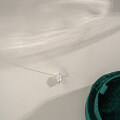 Sterling Silver 1-Carat Moissanite Mermaid's Tear Pendant Necklace-0-1