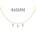 wholesale 925 Sterling Silver Cross-Border European and American Women's Small Luxury Tassel Geometric Pendant Stackable Layering Collarbone Necklace-0-46