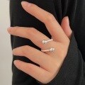 wholesale S925 Sterling Silver Ballpoint Ring Women New Korean Japanese Minimalist Geometric Ring-0-2