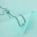 wholesale S925 Sterling Silver Moissanite Tennis Pull Chain Bracelet, Small and Exquisite, Simple and Fashionable, Niche Design, Korean Style-0-2