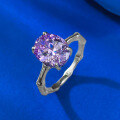 wholesale S925 Silver New 8*10 Lavender Purple Zircon Bamboo Ring, Minimalist European Style Ring Band-0-1