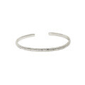 wholesale S925 Sterling Silver, Korean Version Ins Indie Design Minimalist Irregular Surface Gold Silver Foil Textured Bracelet for Women-0-5