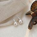 wholesale S925 Sterling Silver Pearl Ear Studs for Women, New Korean Style Ethereal Elegant Versatile Earrings-0-5