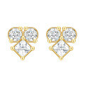 wholesale 10/14/18k White Gold/Rose Gold/Yellow Gold Moissanite Stud Earrings, Exquisite and Versatile for Commuting, Minimalist and Full-Body Design-0-3