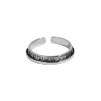 wholesale S925 Sterling Silver Open-Ended Ring for Women, Korean Version Ins Niche Design, Minimalist and Versatile Vintage Distressed Textured-Vintage Silver [No. 13/Adjustable] &gt; Opening adjustable