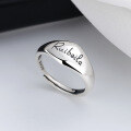 wholesale S925 Sterling Silver Irregular Geometric English Letter Ring Ins Creative Japanese Korean Style Index Finger Ring for Women-0-0