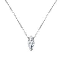 wholesale S925 Sterling Silver Oval-Shaped Shuimo Jade Square 8A Zircon Heart Flower Marquise Pendant Necklace for Women-White gold and white diamonds DY190925-SW-WH 925 silver