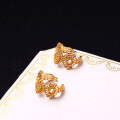 wholesale S925 Silver Vintage Baroque Lace French Earrings Fashion Hollow Sunflower Ear Cuff for Non-Pierced Ears - Single Piece-0-0